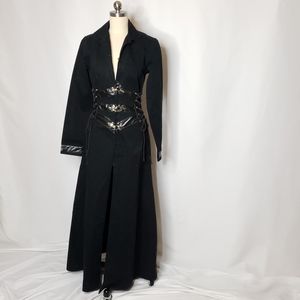 Red Balls on Fire Goth Vampire Corset Coat 90's